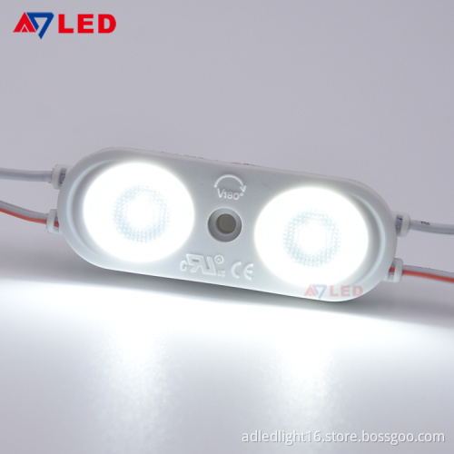 Adled light 2800-6500K smd2835 200lm ip67 2w led module lens with 180 degree